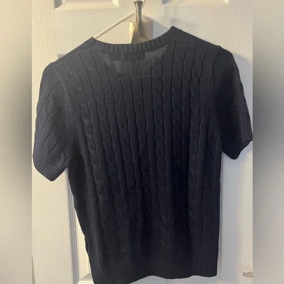 NWT - Lauren Ralph Lauren Embroidered Cable-Knit Sweater; Size Small - Picture 6 of 6